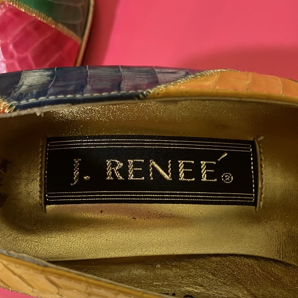 J Renee’ 5.5M Alligator Pattern Multi Colored Heels - Picture 4 of 7